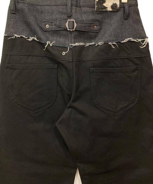 Ballsy.Brothers（ボールジーブラザーズ）Ballsy.Brothers (ボールジーブラザーズ) BAD WAY (バッドウェイ) 2アップワイドデニムパンツ ブラック サイズ:Lの古着・服飾アイテム