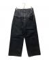 Ballsy.Brothers（ボールジーブラザーズ）の古着「2アップワイドデニムパンツ」｜ブラック