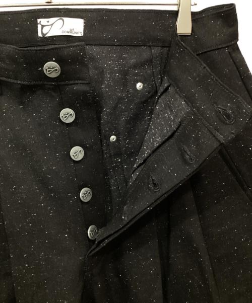 art COMMUNITY（アート コミュニティ）art COMMUNITY (アート コミュニティ) ピンドットブラックトリプティックデニム ブラック サイズ:32の古着・服飾アイテム