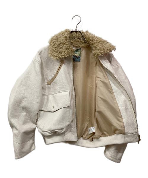 Ballsy.Brothers（ボールジーブラザーズ）Ballsy.Brothers (ボールジーブラザーズ) ウエスタンフェイクレザーワークジャケット ホワイト サイズ:Mの古着・服飾アイテム