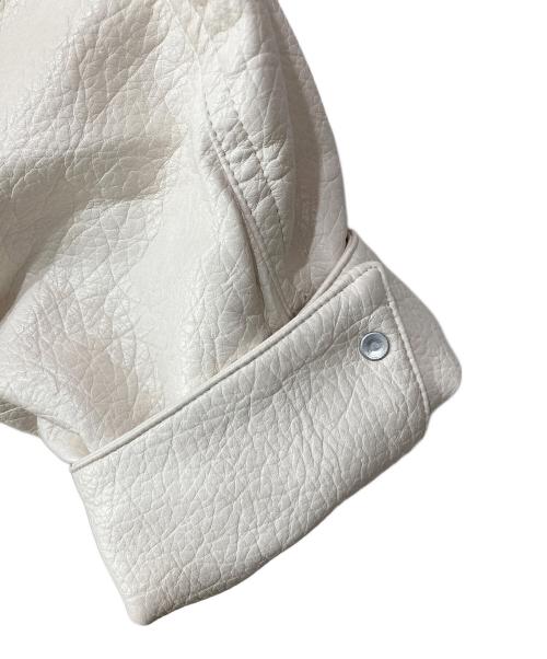 Ballsy.Brothers（ボールジーブラザーズ）Ballsy.Brothers (ボールジーブラザーズ) ウエスタンフェイクレザーワークジャケット ホワイト サイズ:Mの古着・服飾アイテム