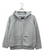 SLACKERスラッカー）の古着「ヘビーニットジップフーディー」｜ブルー