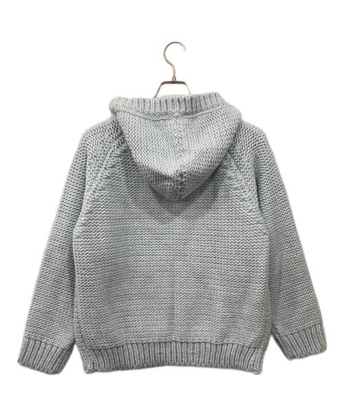SLACKER（スラッカー）slacker (スラッカー) ヘビーニットジップフーディー ブルー サイズ:Mの古着・服飾アイテム