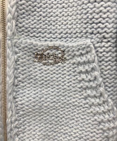 SLACKER（スラッカー）slacker (スラッカー) ヘビーニットジップフーディー ブルー サイズ:Mの古着・服飾アイテム