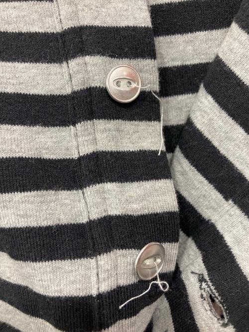 BADWAY（バッドウェイ）BADWAY (バッドウェイ) ボーダーカットソー ブラック×グレー サイズ:Lの古着・服飾アイテム
