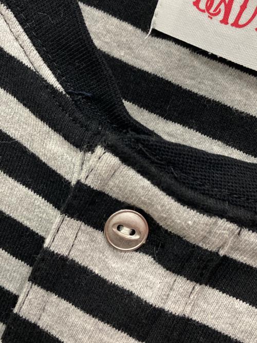 BADWAY（バッドウェイ）BADWAY (バッドウェイ) ボーダーカットソー ブラック×グレー サイズ:Lの古着・服飾アイテム