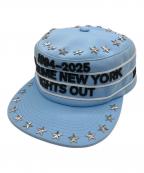 SUPREMEシュプリーム）の古着「Stars Studded Pillbox Hat / スターズ スタッズ ピルボックスハット」｜ブルー