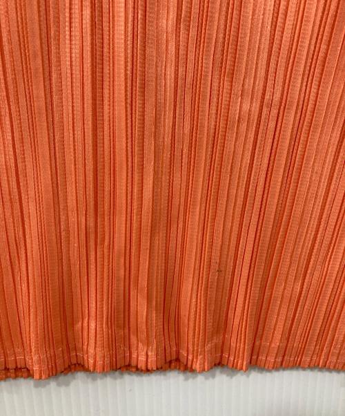 ISSEY MIYAKE（イッセイミヤケ）ISSEY MIYAKE (イッセイミヤケ) ノースリーブプリーツブラウス オレンジ サイズ:Mの古着・服飾アイテム