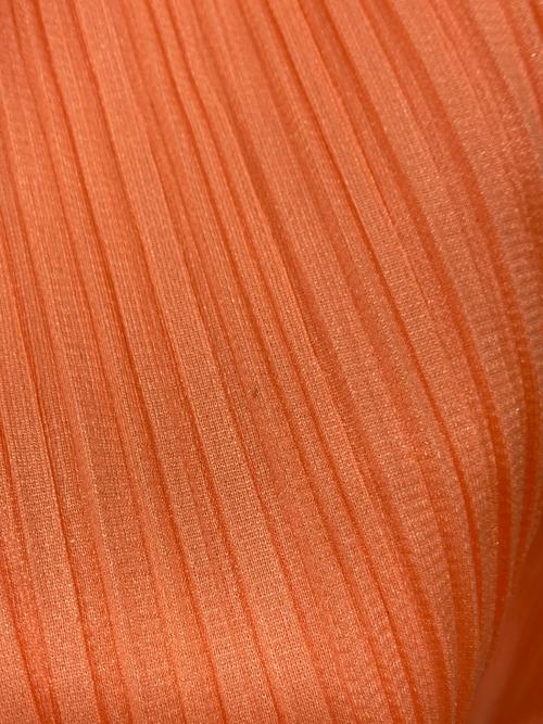 ISSEY MIYAKE（イッセイミヤケ）ISSEY MIYAKE (イッセイミヤケ) ノースリーブプリーツブラウス オレンジ サイズ:Mの古着・服飾アイテム