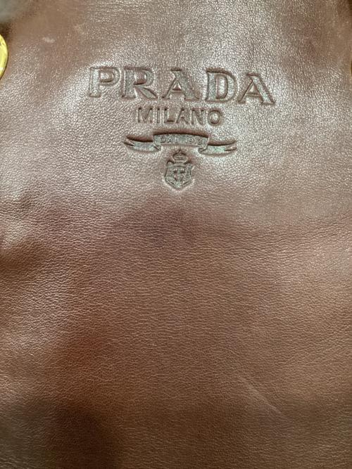 PRADA（プラダ）PRADA (プラダ) チェーントートバッグ ブラウンの古着・服飾アイテム