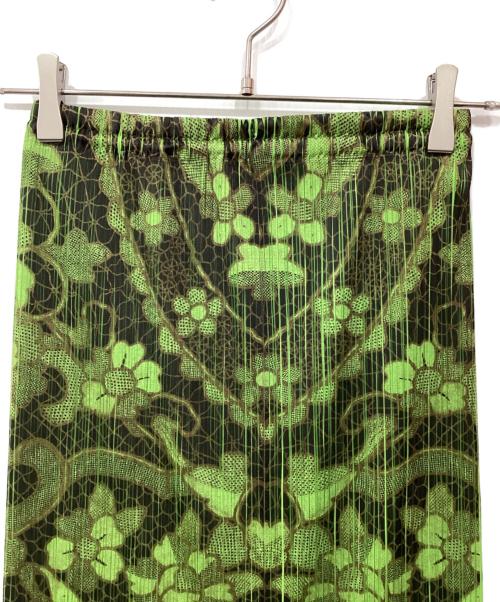 PLEATS PLEASE（プリーツプリーズ）PLEATS PLEASE (プリーツプリーズ) 総柄プリーツスカート グリーン サイズ:2の古着・服飾アイテム