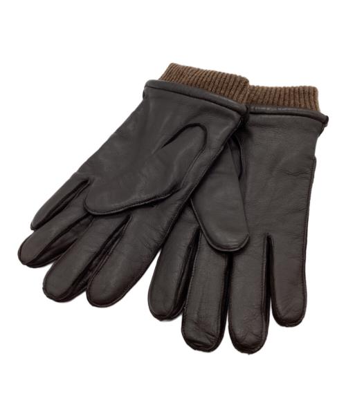 Dents（デンツ）Dents (デンツ) レザーグローブ ブラウン サイズ:Mの古着・服飾アイテム