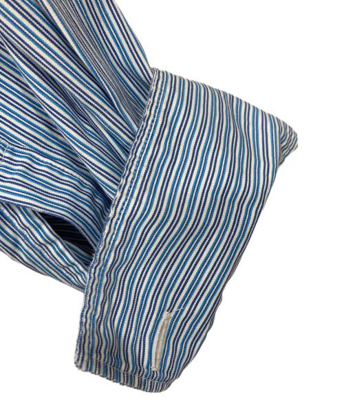 COMME des GARCONS SHIRT（コムデギャルソンシャツ）COMME des GARCONS SHIRT (コムデギャルソンシャツ) パッチワークストライプシャツ ブルー サイズ:Sの古着・服飾アイテム