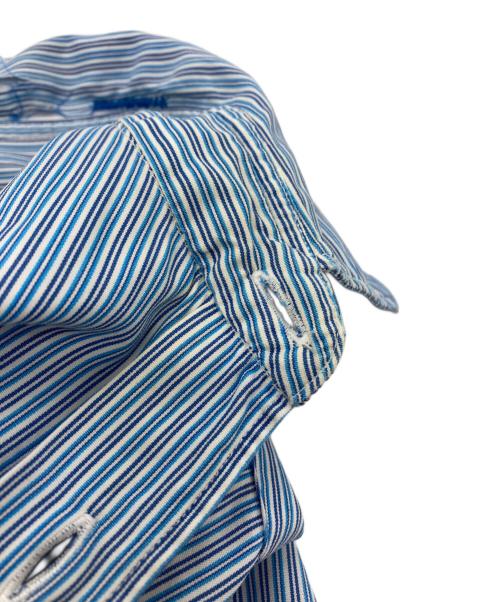 COMME des GARCONS SHIRT（コムデギャルソンシャツ）COMME des GARCONS SHIRT (コムデギャルソンシャツ) パッチワークストライプシャツ ブルー サイズ:Sの古着・服飾アイテム