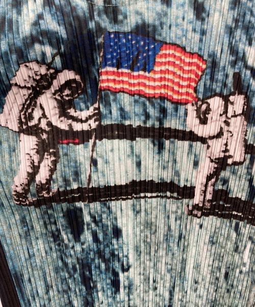 PLEATS PLEASE（プリーツプリーズ）PLEATS PLEASE (プリーツプリーズ) ノースリーブブラウス ブルー サイズ:3の古着・服飾アイテム