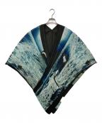 PLEATS PLEASEプリーツプリーズ）の古着「羽織プリーツストール/ショール」｜ブルー