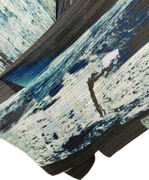 PLEATS PLEASE（プリーツプリーズ）PLEATS PLEASE (プリーツプリーズ) 羽織プリーツストール/ショール ブルーの古着・服飾アイテム