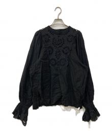 machatt（マチャット）の古着「レースブラウス」｜ブラック