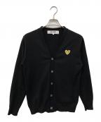 PLAY COMME des GARCONSプレイコムデギャルソン）の古着「ハートワッペン カーディガン」｜ブラック