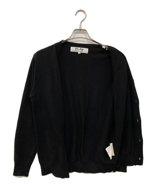 PLAY COMME des GARCONS（プレイコムデギャルソン）PLAY COMME des GARCONS (プレイコムデギャルソン) ハートワッペン カーディガン ブラック サイズ:Mの古着・服飾アイテム