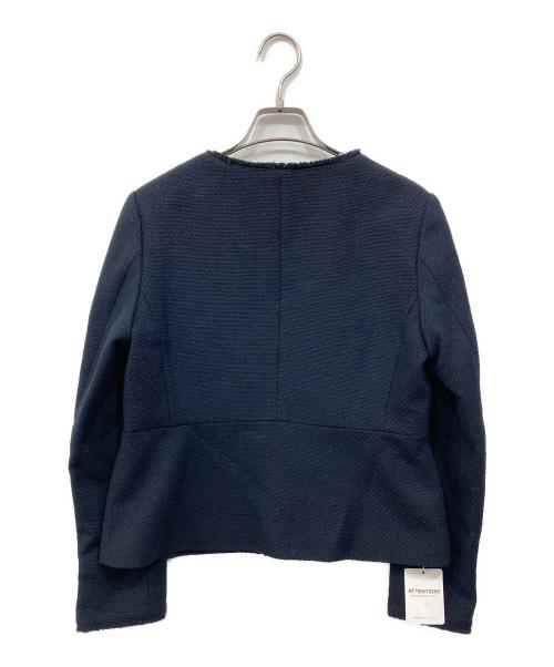 green label relaxing（グリーンレーベルリラクシング）green label relaxing (グリーンレーベルリラクシング) ツイード フリンジ ジャケット/ワンピース セット ネイビー×ホワイト サイズ:40の古着・服飾アイテム