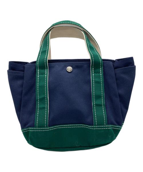THE NORTHFACE PURPLELABEL（ザ・ノースフェイス パープルレーベル）THE NORTHFACE PURPLELABEL (ザ・ノースフェイス パープルレーベル) CORDURA Canvas Field Tote S / コーデュラ キャンバス フィールド トート S ネイビー×グリーン サイズ:ONEの古着・服飾アイテム