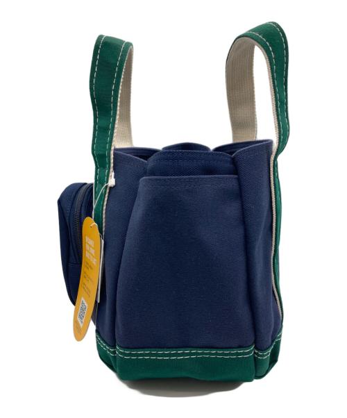 THE NORTHFACE PURPLELABEL（ザ・ノースフェイス パープルレーベル）THE NORTHFACE PURPLELABEL (ザ・ノースフェイス パープルレーベル) CORDURA Canvas Field Tote S / コーデュラ キャンバス フィールド トート S ネイビー×グリーン サイズ:ONEの古着・服飾アイテム