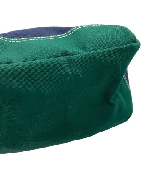 THE NORTHFACE PURPLELABEL（ザ・ノースフェイス パープルレーベル）THE NORTHFACE PURPLELABEL (ザ・ノースフェイス パープルレーベル) CORDURA Canvas Field Tote S / コーデュラ キャンバス フィールド トート S ネイビー×グリーン サイズ:ONEの古着・服飾アイテム