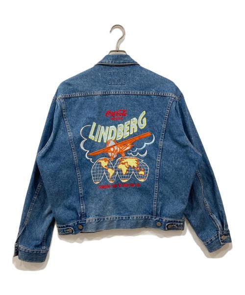 Wrangler（ラングラー）Wrangler (ラングラー) Coca Cola (コカコーラ) 刺繍デニムジャケット インディゴ サイズ:Lの古着・服飾アイテム