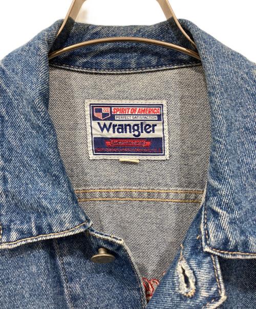 Wrangler（ラングラー）Wrangler (ラングラー) Coca Cola (コカコーラ) 刺繍デニムジャケット インディゴ サイズ:Lの古着・服飾アイテム