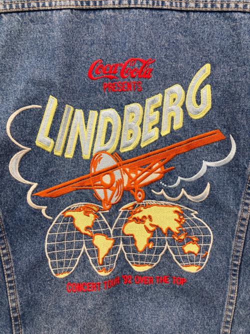 Wrangler（ラングラー）Wrangler (ラングラー) Coca Cola (コカコーラ) 刺繍デニムジャケット インディゴ サイズ:Lの古着・服飾アイテム