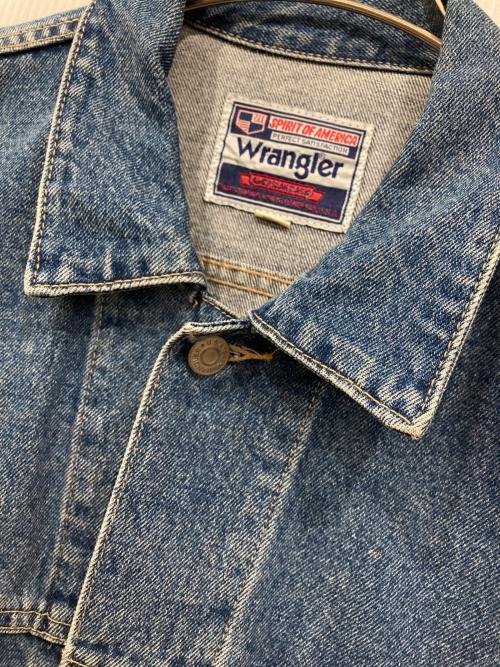Wrangler（ラングラー）Wrangler (ラングラー) Coca Cola (コカコーラ) 刺繍デニムジャケット インディゴ サイズ:Lの古着・服飾アイテム