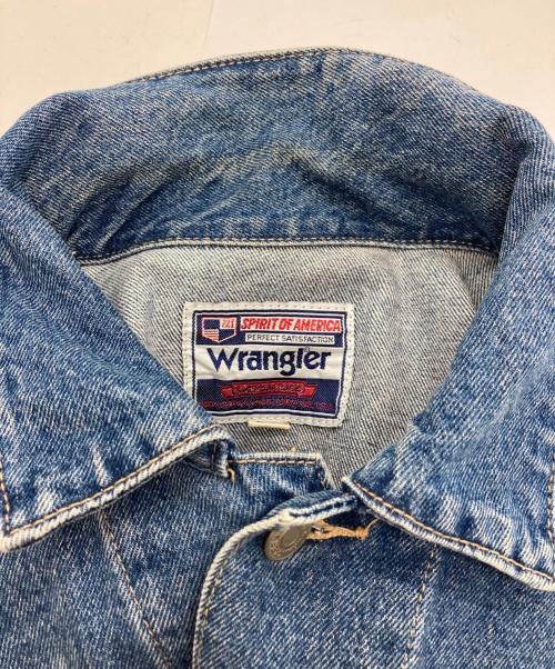 Wrangler（ラングラー）Wrangler (ラングラー) Coca Cola (コカコーラ) 刺繍デニムジャケット インディゴ サイズ:Lの古着・服飾アイテム