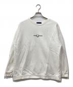 FRED PERRY×BEAMSフレッドペリー×ビームス）の古着「別注 ロゴ刺繍スウェット」｜ホワイト
