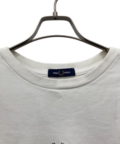 FRED PERRY（フレッドペリー）FRED PERRY (フレッドペリー) BEAMS (ビームス) 別注 ロゴ刺繍スウェット ホワイト サイズ:Lの古着・服飾アイテム