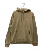 stussyステューシー）の古着「ロゴプルオーバーパーカー」｜ベージュ