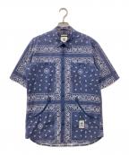 adidas×NEIGHBORHOODアディダス×ネイバーフッド）の古着「バンダナ柄シャツ」｜ブルー