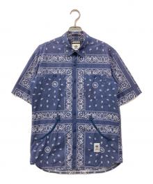 adidas×NEIGHBORHOOD（アディダス×ネイバーフッド）の古着「バンダナ柄シャツ」｜ブルー