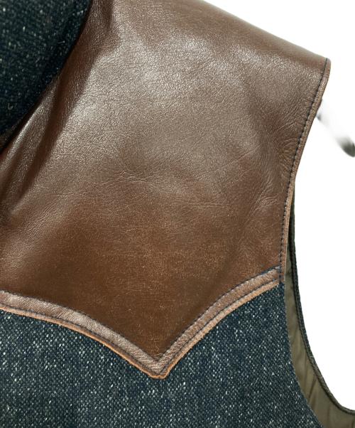 RockyMountainFeatherBed（ロッキーマウンテンフェザーベッド）RockyMountainFeatherBed (ロッキーマウンテンフェザーベッド) DUFFER (ダファー) ツイードダウンベスト グレー サイズ:38の古着・服飾アイテム