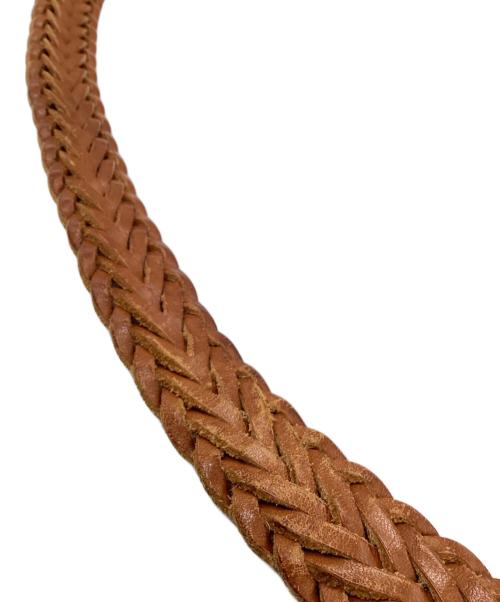 Whitehouse Cox（ホワイトハウスコックス）Whitehouse Cox (ホワイトハウスコックス) 編み込みレザーベルト ブラウン サイズ:30/75の古着・服飾アイテム