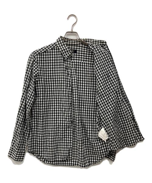 BLACK COMME des GARCONS（ブラックコムデギャルソン）BLACK COMME des GARCONS (ブラックコムデギャルソン) チェックシャツ ホワイト×ブラック サイズ:Lの古着・服飾アイテム