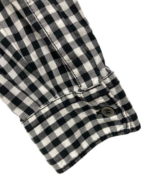 BLACK COMME des GARCONS（ブラックコムデギャルソン）BLACK COMME des GARCONS (ブラックコムデギャルソン) チェックシャツ ホワイト×ブラック サイズ:Lの古着・服飾アイテム