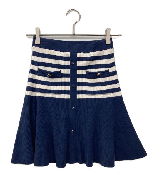 Lily Brown（リリーブラウン）Lily Brown (リリーブラウン) MARY QUANT (マリークヮント) ボーダーセットアップ ネイビー×ホワイト サイズ:Fの古着・服飾アイテム