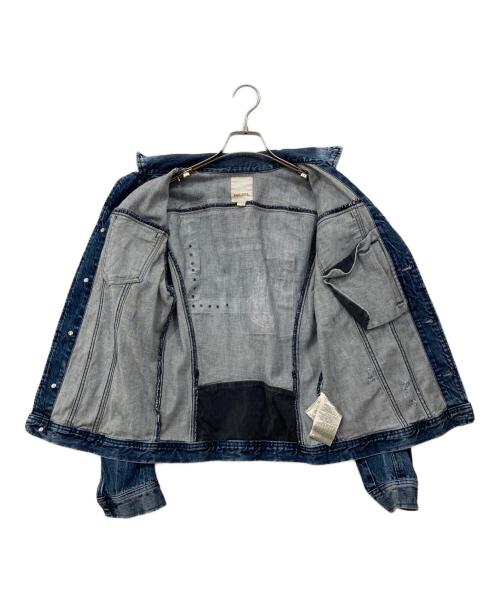 DIESEL（ディーゼル）DIESEL (ディーゼル) ペイントデニムジャケット ネイビー サイズ:Sの古着・服飾アイテム