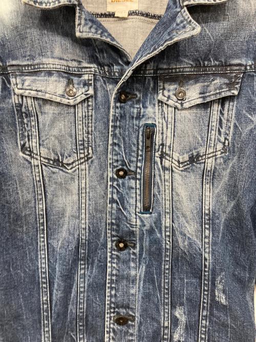 DIESEL（ディーゼル）DIESEL (ディーゼル) ペイントデニムジャケット ネイビー サイズ:Sの古着・服飾アイテム