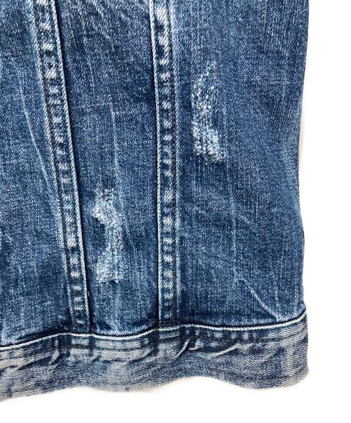 DIESEL（ディーゼル）DIESEL (ディーゼル) ペイントデニムジャケット ネイビー サイズ:Sの古着・服飾アイテム