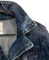 中古・古着 DIESEL (ディーゼル) ペイントデニムジャケット ネイビー サイズ:S：6000円