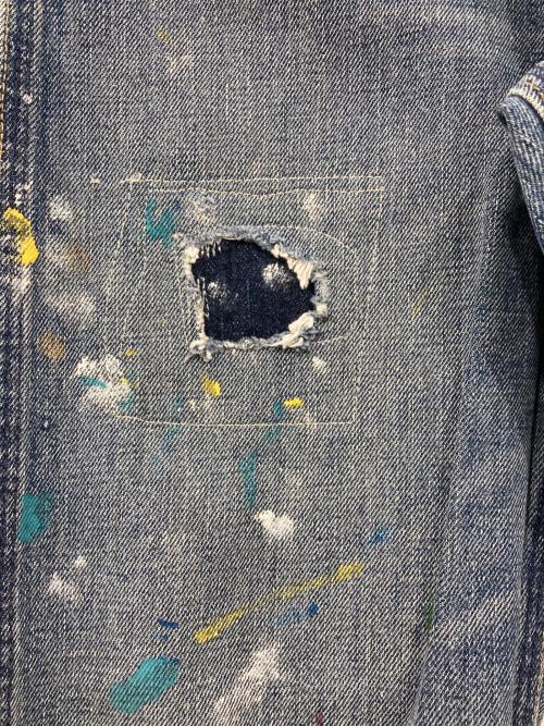 POLO RALPH LAUREN（ポロ・ラルフローレン）POLO RALPH LAUREN (ポロ・ラルフローレン) リペア加工 カットオフデニムパンツ ブルー サイズ:25の古着・服飾アイテム