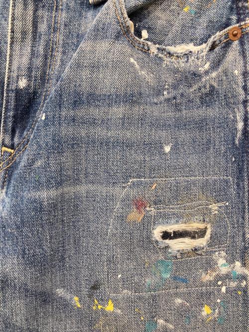 POLO RALPH LAUREN（ポロ・ラルフローレン）POLO RALPH LAUREN (ポロ・ラルフローレン) リペア加工 カットオフデニムパンツ ブルー サイズ:25の古着・服飾アイテム