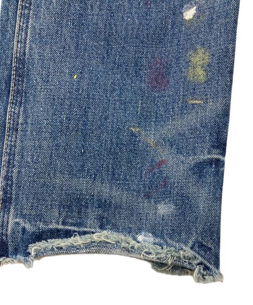 POLO RALPH LAUREN（ポロ・ラルフローレン）POLO RALPH LAUREN (ポロ・ラルフローレン) リペア加工 カットオフデニムパンツ ブルー サイズ:25の古着・服飾アイテム
